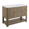 James Martin Vanities Lucian 48" Single Vanity, Pebble Oak w/ 3 CM White Zeus Quartz Top D704-V48-PBO-3WZ - alternate 5